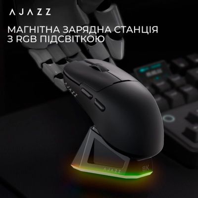 Мышка Ajazz AJ159PRO Wireless/Bluetooth/USB Charging Dock Black (AJ159-PRO-B) | Зображення 1