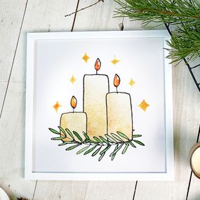 Постер в рамке Свечи 30x30 см