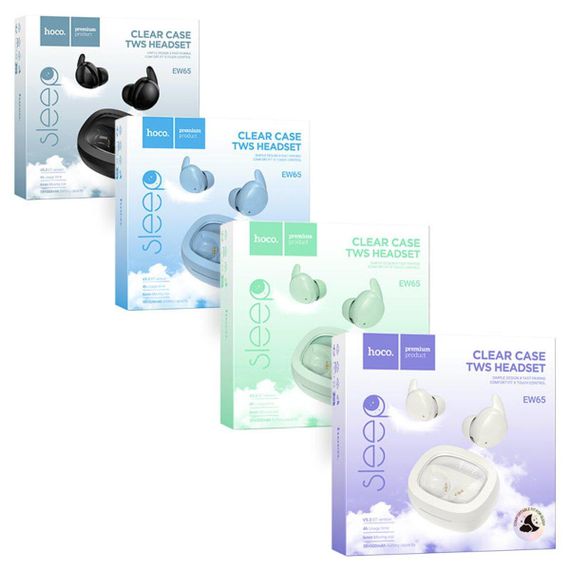 Беспроводные наушники HOCO EW65 Shadow true wireless sleep BT headset Milky white | Зображення 5