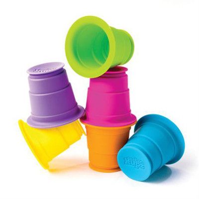 Развивающая игрушка Fat Brain Toys тактильная Мягкие чашки Suction Kupz 6 шт (F183ML) | Зображення 2