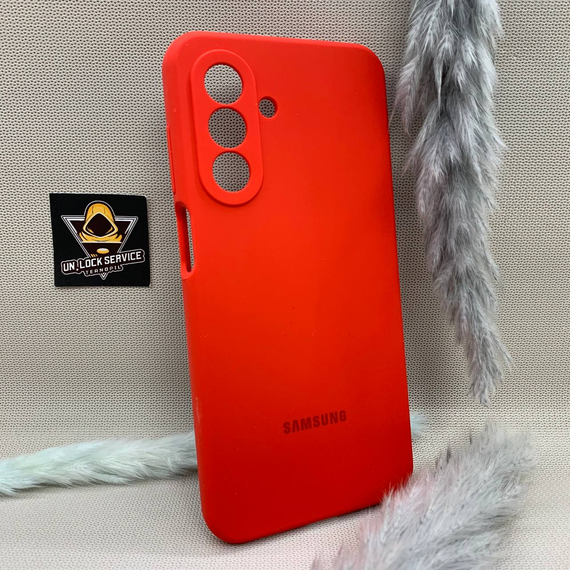 Чохол із логотипом для Samsung Galaxy A17 | Протиударний | Soft Touch + Скло в подарунок Червоній