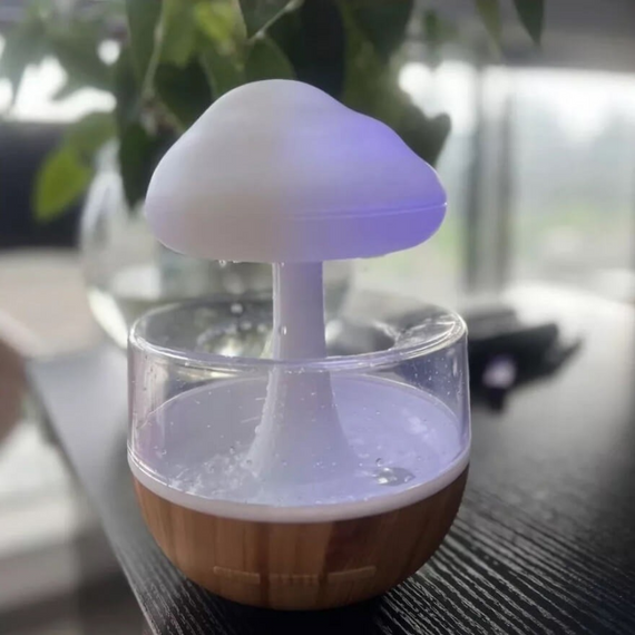 Аромадифузор з ефектом дощу та з підсвіткою RGB, Зволожувач повітря 7 режимів   знижка | Зображення 8