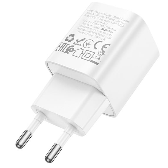 МЗП Hoco C146A Charm PD20W (1USB-C) White | Зображення 3