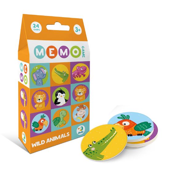 Настольная карточная игра для детей "Дикие животные" 301238, 12 фишек | Зображення 1