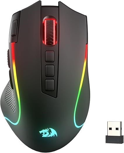 Игровая мышь Redragon M612 PRO RGB, проводная/беспроводная оптическая мышь с разрешением 8000 точек на дюйм