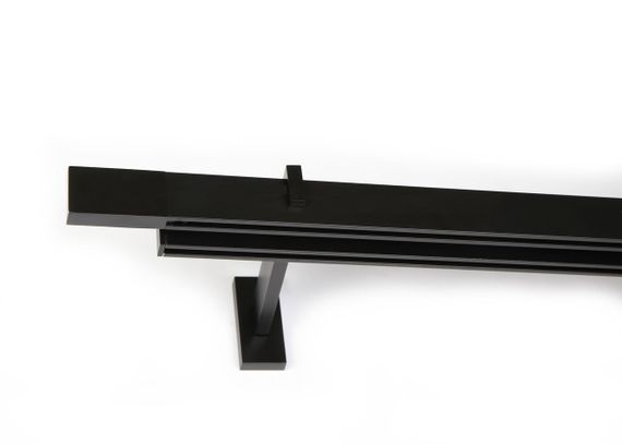 Карниз Скарлайн подвійний у зборі Квадро чорний 350 см.