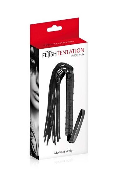 Флоггер Fetish Tentation Martinet Whip, Черный | Зображення 1