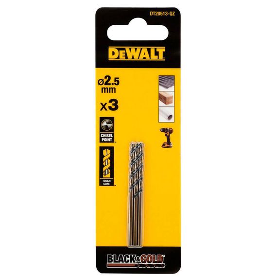 Свердло по металу 2,5мм Black & Gold DeWALT DT20513