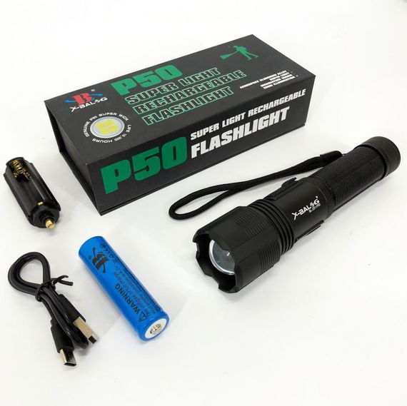 Фонарик ручной тактический Bailong BL-Z01-P50, сверхмощный фонарик, тактические фонари для охоты | Зображення 1