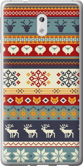 Чехол на Nokia 3 Рождественский орнамент "3303u-818-17620"