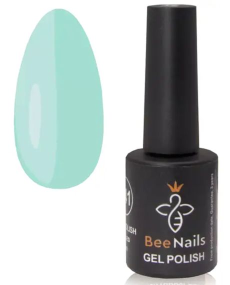 Гель-лак для ногтей Bee Nails 064 (голубой) 8мл | Зображення 1
