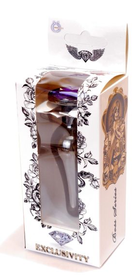 Анальний затор Boss Series - Jewellery Dark Silver BUTT PLUG Purple, BS6400061 Sex Aura | Зображення 3