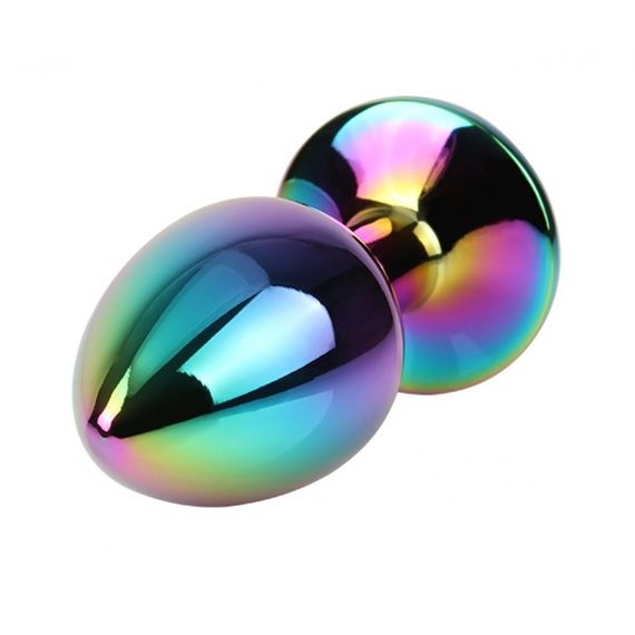 Анальна пробка із кристалом Chisa Matrix Mont Rainbow Gem, металева, різнокольорова, 7 х 2.7 см Sex Aura | Зображення 2