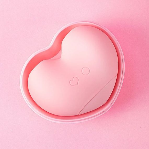 Кліторальний вакуумний стимулятор з язичком BeYourLover Heart у формі серця, рожевий Sex Aura | Зображення 5