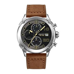 Годинник наручний Awarder 016 Silver-Black-Brown