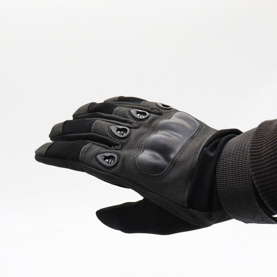 Тактические перчатки с закрытыми пальцами, размер L, Черные / Полнопалые перчатки | Зображення 7