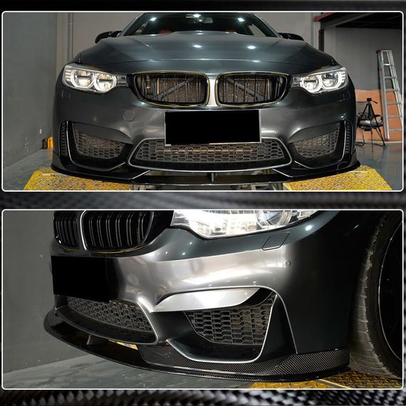 Накладка на передній бампер Lip V2 (для F80, Карбон) для BMW 3 серія F-30/31/34 2012-2019 рр | Зображення 2