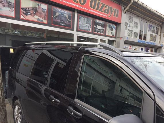 Рейлінги Хром ELITE (пласт. ніжка) Коротка база (Short, Compact) для Mercedes Viano 2004-2015 рр | Зображення 2