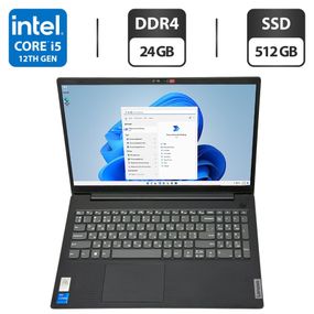 Ноутбук Lenovo V15 G4 IAH / 15.6" (1920x1080) IPS / Intel Core i5-12500H (12 (16) ядер по 2.3 - 4.5 GHz) / 24 GB DDR4 / 512 GB SSD / Intel Iris Xe Graphics / WebCam / Windows 11 Pro б/в
