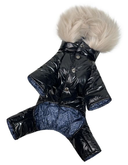 Зимовий комбінезон лакований чорний A-69 | Зображення 3