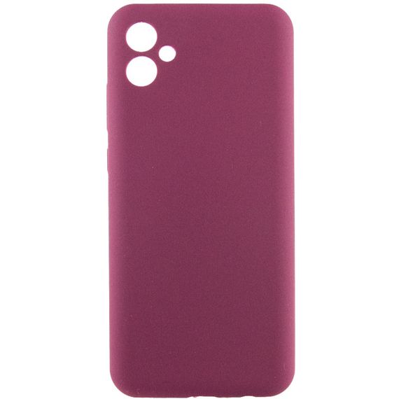 Чохол Silicone Cover Lakshmi Full Camera (AAA) для Samsung Galaxy A08 / A07 4G / A07s Бордовий / Plum