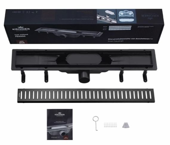 Лінійний трап Kroner Kroner KRP Harz SCH60 Sektion Schwarz із сухим затвором (CV029588) | Зображення 2