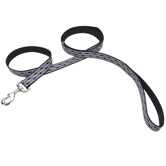 Повідець світловідбивний для собак Coastal Lazer Brite Reflective Leash, 1.2 м х 1.6 см, чорний