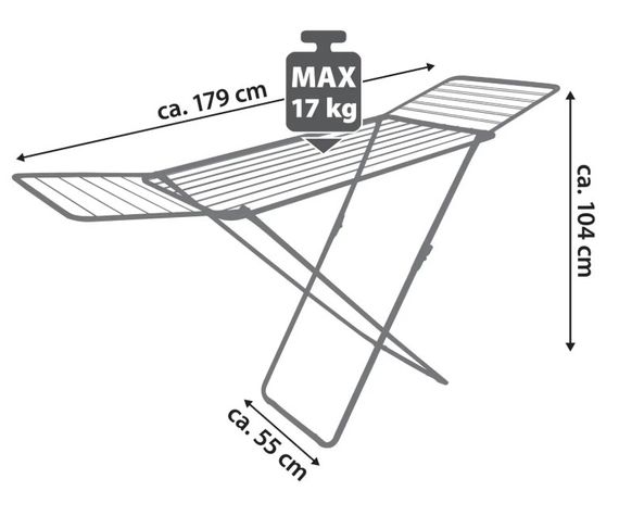 Сушарка для білизни підлогова Casa Si Kolibri 18m Black (CS42191C06E) | Зображення 4