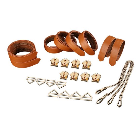 Набір із 8 ременів для зв'язування LOCKINK 8-Bondage-Straps Restraint Set - Brown | Зображення 2