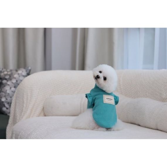 Гольф для собак Cheepet рукова-крылышки, надпись HAPPINESS на спинке, голубой | Зображення 6