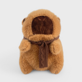 М'яка іграшка капібара в шарфику 30 см — плюшева іграшка-антистрес для дітей і дорослих, м'який і пухнастий подарунок