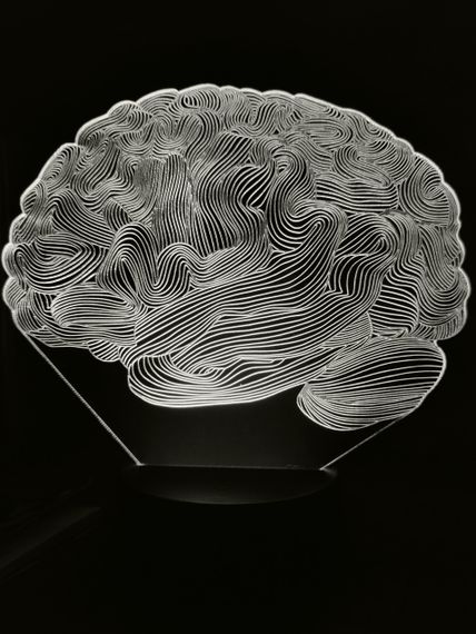 Акриловий світильник-нічник Мозок білий tty-n000916