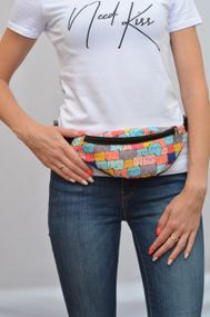 Сумка поясна бананка 4Profi Міні з принтом Веселі кошенята з одним відділенням 20050