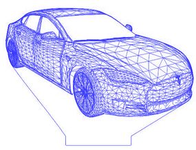 Акриловий світильник-нічник Тесла синій tty-n001486