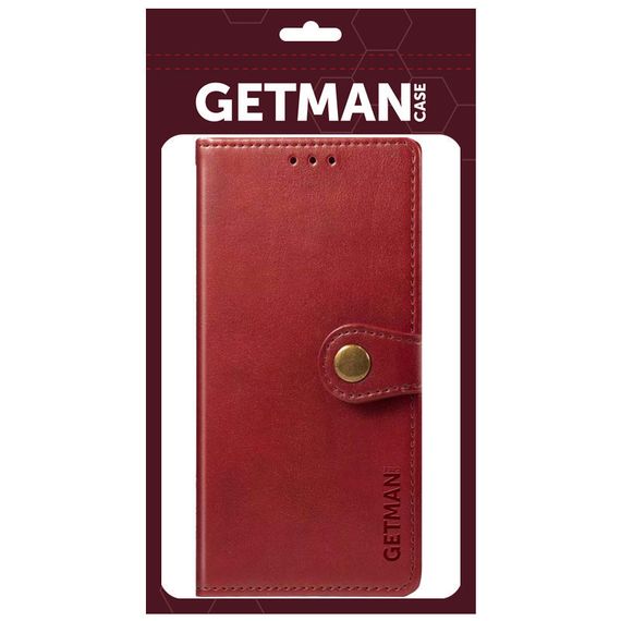 Кожаный чехол-книжка GETMAN Gallant (PU) для Xiaomi Redmi 10C Красный | Зображення 3