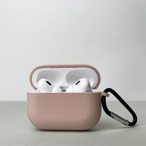 Чохол з карабіном для Airpods PRO 2 (Пудра)