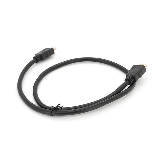 Кабель Merlion HDMI-HDMI HIGH SPEED 0.8m, v1.4, OD-7.5mm, круглый Black, Q500 | Зображення 1