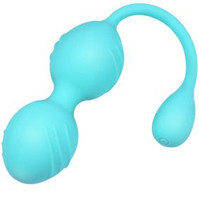 Вагинальные шарики с 10 режимами вибрации Sharlotte цвет голубой Sex Aura
