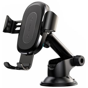 Автомобильный держатель для телефона Baseus Wireless Charger Gravity Car Mount (osculum type) (WXYL-A01) Black