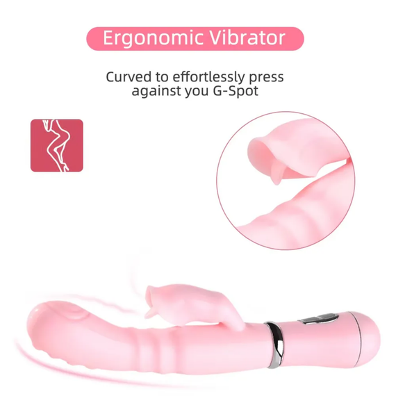Вибратор-кролик "Vibro licking", 12 режимов вибрации, цвет розовый sexstyle | Зображення 9