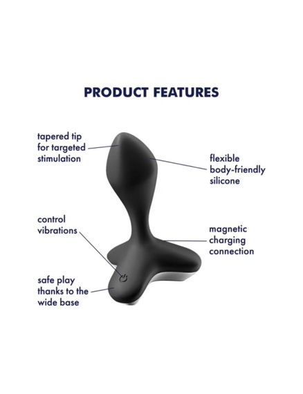 Анальна пробка з вібрацією Satisfyer Game Changer Black | Зображення 3