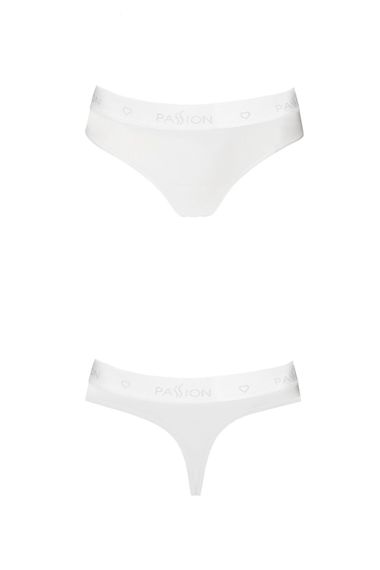 Трусики-бразилиана хлопковые Passion PS005 PANTIES, Белый, L, L | Зображення 4