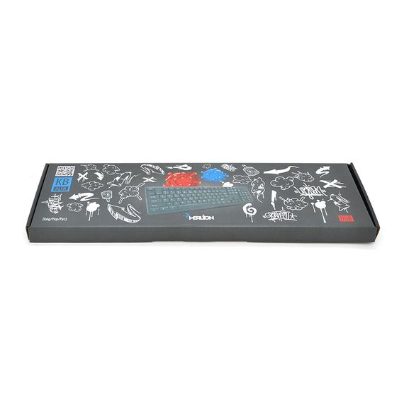 Клавиатура USB Merlion KB-ALFA,довж. кабеля 135см,,(460х158х33мм) Black,104к,Q20 | Зображення 1
