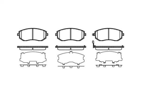 Колодки передні гальмівні Subaru Impreza 02-/Forester 02-(akebono), WOKING (P851311) | Зображення 3