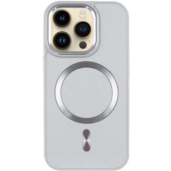 Шкіряний чохол SnapCase with MagSafe для Apple iPhone 14 Pro (6.1") Grey | Зображення 1