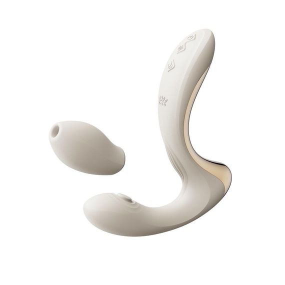 Вибратор-пульсатор с вакуумной насадкой Zalo – Talis G-Spot PulseWave Vibrator Ivory White Sex Aura