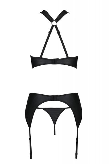Комплект нижньої білизни в сіточку AMANDA SET black S/M - Passion | Зображення 3