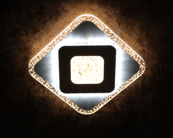 Сучасний квадратний світильник стельовий LED для кімнати кухні ванної 25124 Білий 4х25х25 см. | Зображення 1