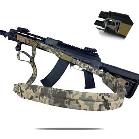 Ремінь збройовий RAGNAROK триточковий з широким наплічником "KRAKEN" carbine Піксель