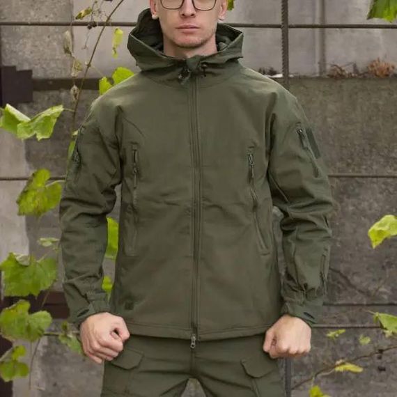 Куртка софтшел Gman Олива Soft Shell на флісі | Зображення 2